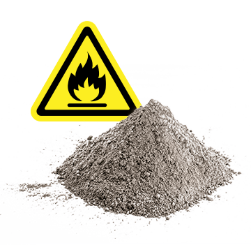 Cement dust pile danger